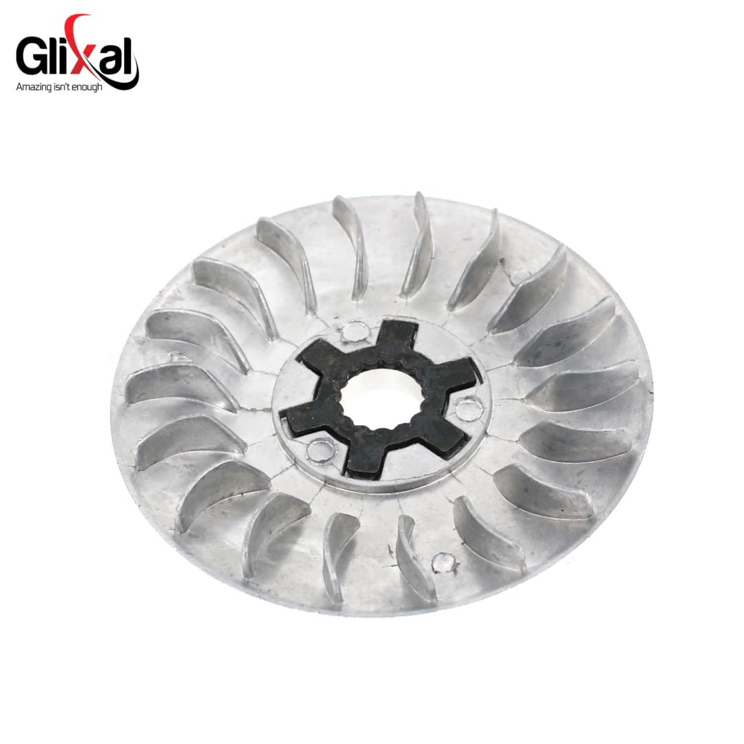Glixal High Performance 98mm Racing Variator Fan for 2T Minarelli 1E50QMF Jog 90 4DM Keeway Scooter Moped (16mm ID, 15 Splines)
