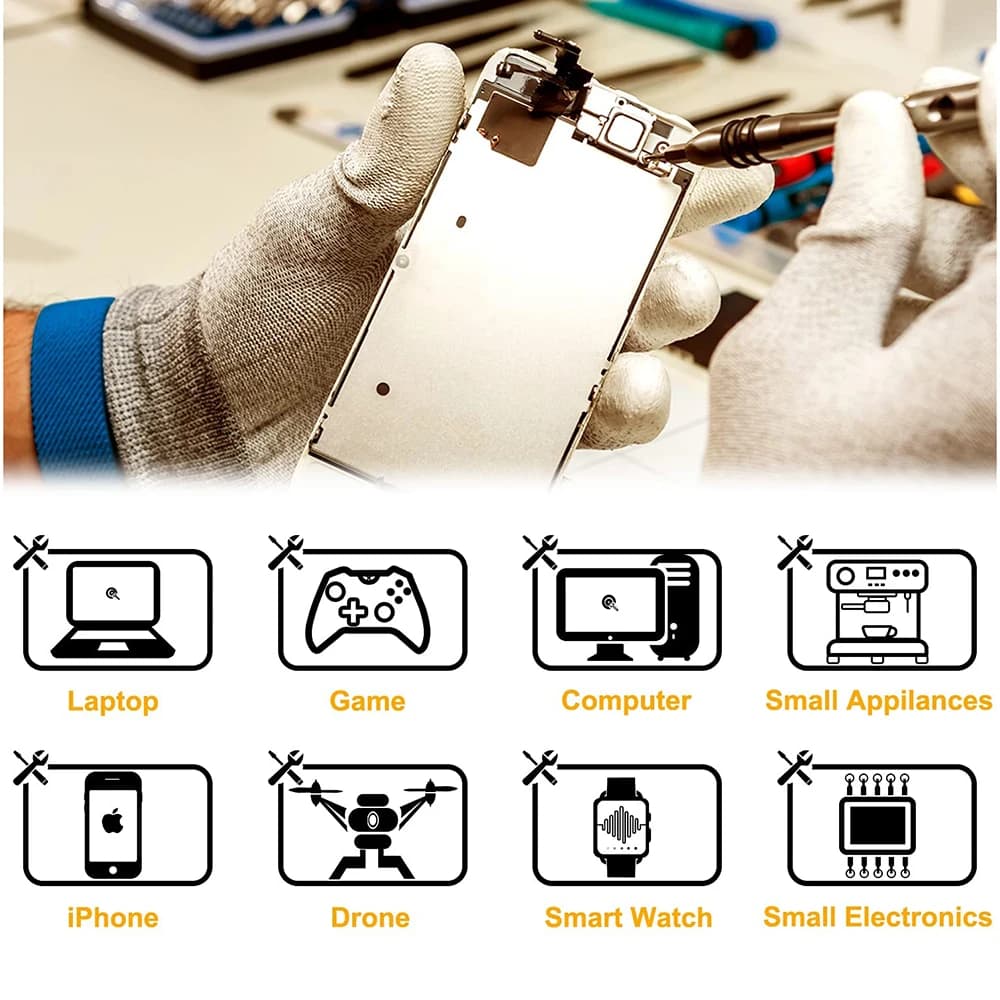 مجموعة مفكات دقيقة WOZOBUY 115/122/138 في 1 مغناطيسية - مجموعة أدوات مفكات احترافية، عدة إصلاح أجهزة الكمبيوتر، أجهزة إصلاح - 6