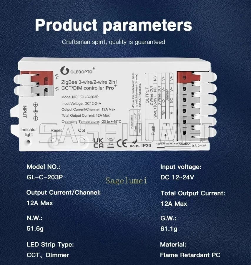 GLEDOPTO GL-C-201P/202P/203P  5 in 1 ZigBee 3.0 Pro+ LED Controller RGB CCT RGBW RGBCCT Strip Light  Smart APP Voice Control - 6