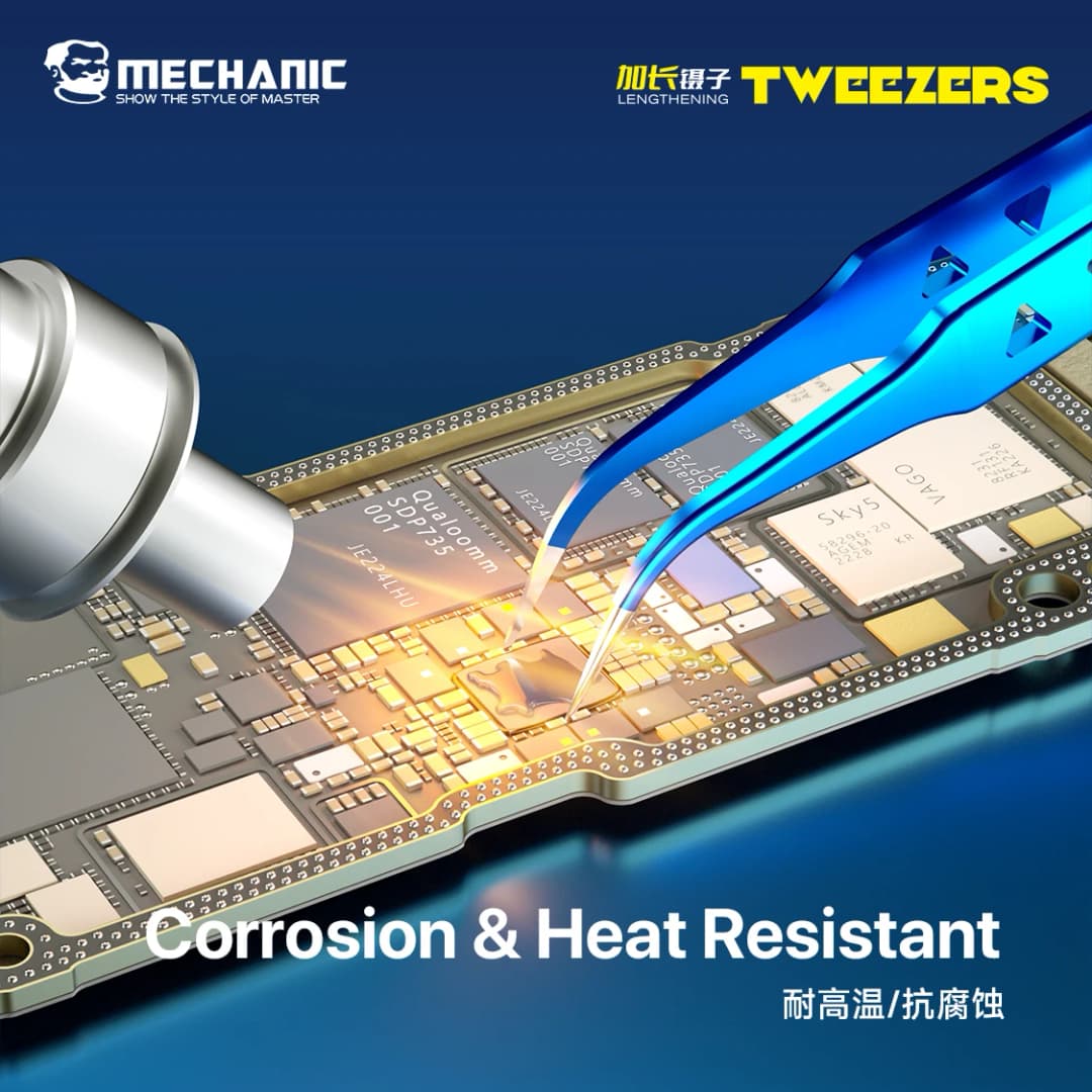 ملقط ميكانيكي AAC-15 من الفولاذ المقاوم للصدأ لإصلاح الهواتف، عالي الدقة بـ 8 فتحات لتبديد الحرارة، مشبك لحام نقطي للأسلاك الطائرة - 4