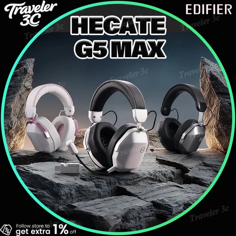 EDIFIER HECATE G5 MAX Wireless Four Mode Bluetooth6.0 THX Sound effects 2000mah Gaming Headphones Music Lightweight Headset