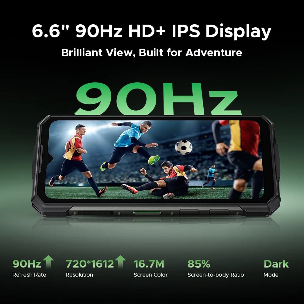الإصدار العالمي DOOGEE Fire 5 Pro هاتف متين MTK Helio G81 بطارية كبيرة 13000 مللي أمبير في الساعة 20 جيجابايت + 128 جيجابايت 6.6 بوصة HD+ NFC 13 ميجابكسل أندرويد 15 - 5