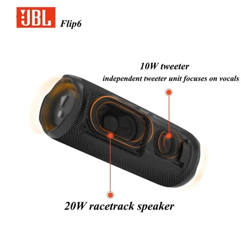 سماعة JBL Flip 6 الأصلية، سماعة بلوتوث محمولة مضادة للماء IP67 مع مضخم صوت، مثالية للتجمعات العائلية والحفلات الشاطئية - 3