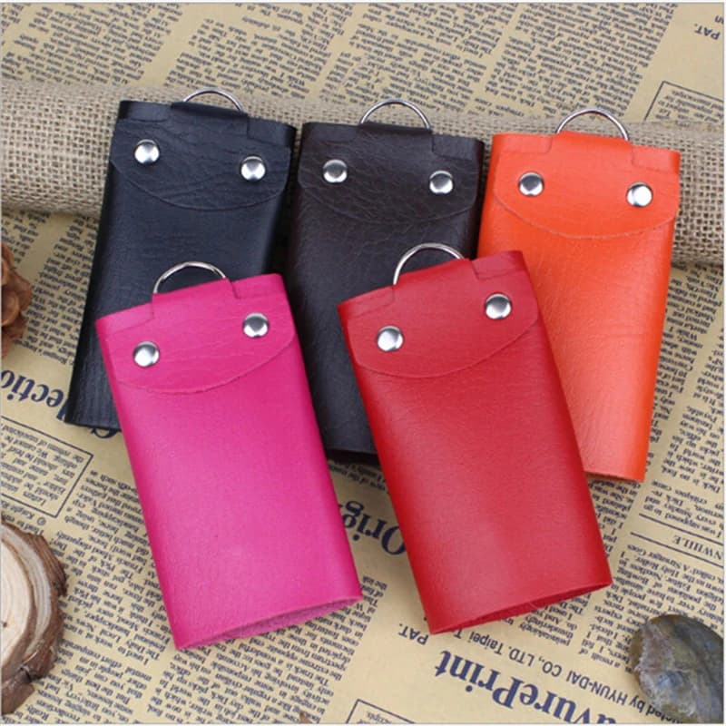 Keychain Wallet Pu Leather Key Holders Women Men Keys Organizer Fashion Solid Key Wallets Key Pouch Car Keychain Housekeeper - 2