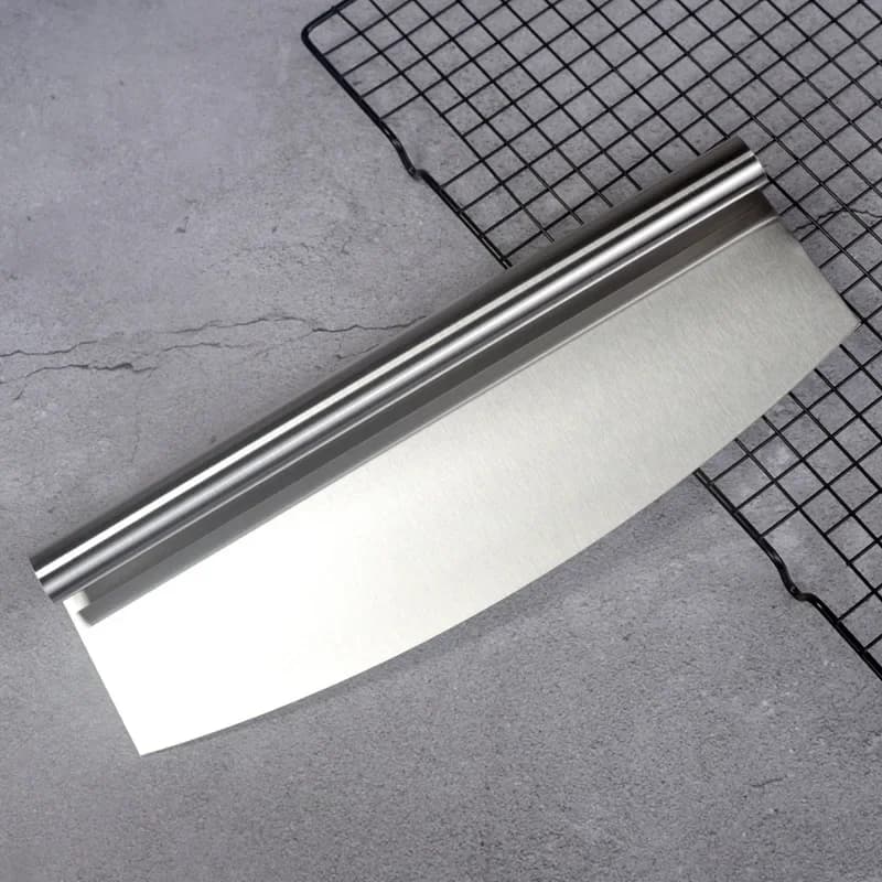 30 سنتيمتر الفولاذ المقاوم للصدأ آلة قطع البيتزا التجارية البيتزا نصف القمر شاكر الفرن نصف دائرة شاكر متعددة الأغراض الحز آلة قطع البيتزا - 4