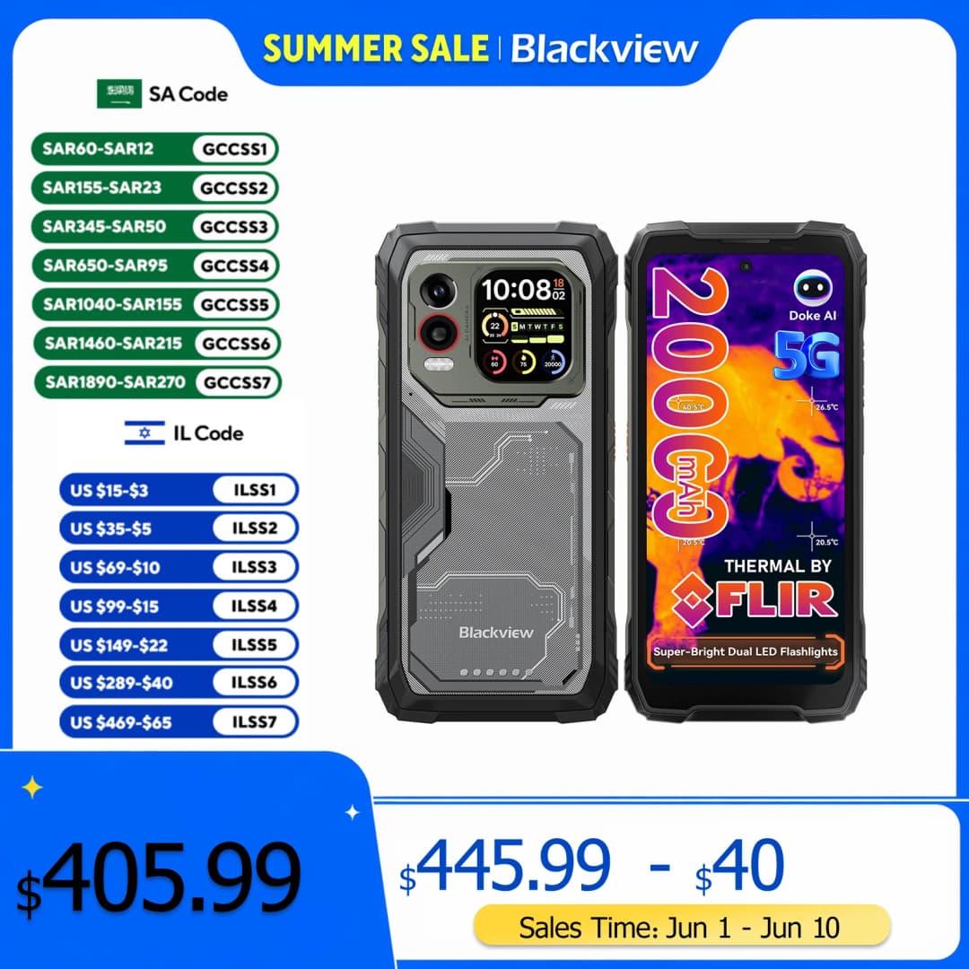Blackview XPLORE 1 PRO Rugged Smartphone 6.78’‘2.4K Display 12GB+256GB/512GB Android 15 5G Mobile Phone with Thermal Imagin FILR