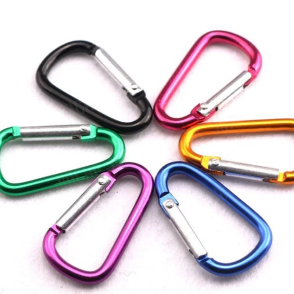 حلقة تسلق من الألومنيوم مع مشبك مفاتيح، أداة بقاء وتسلق للتخييم والمشي لمسافات طويلة - 4