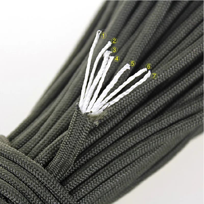 7 Cores 550 Paracord Cord 3 5 10 31 M Dia.4mm For Survival Lanyard Parachute Rope Camping Hiking Clothesline Tent Accessories - 2