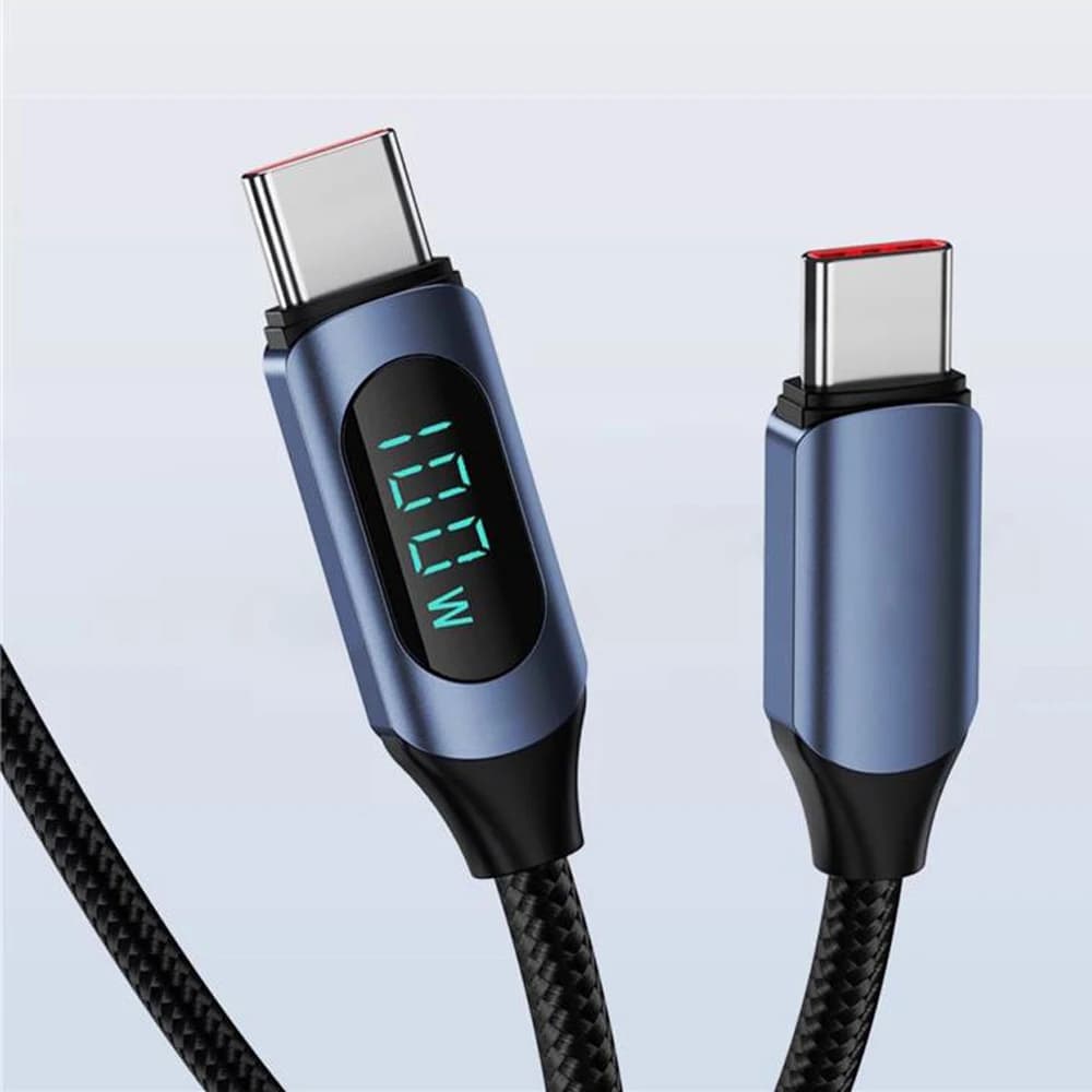 100 واط 1 متر/2 متر نوع C إلى نوع C PD شحن سريع شاحن سريع USB C إلى USB C كابل عرض ل Xiaomi POCO هواوي سلك بيانات - 6