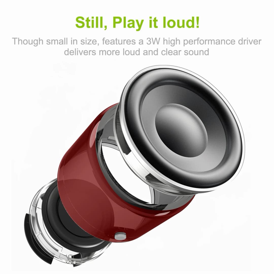 EWA Travel Case Packed A106 Pro Portable Bluetooth Speaker with Custom Bass Radiator Brief Design IP67 Waterproof  Mini Speaker - 4