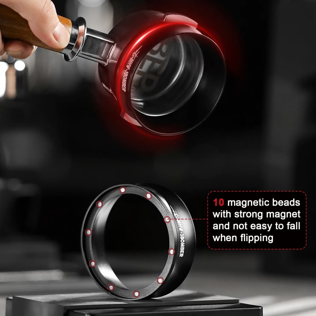 MHW-3BOMBER 58mm Magnetic Coffee Dosing Funnel Compatible with 58MM Portafilter Espresso Dosing Ring Home Barista Accessories - 2
