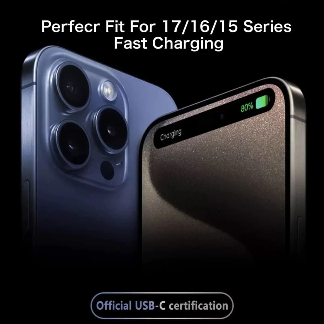 Original USB-C Cable For iPhone 17 16 15 Pro Max PD 60W Fast Charging cord For Huawei Xiaomi Samsung Google Type C Weaving wire - 2