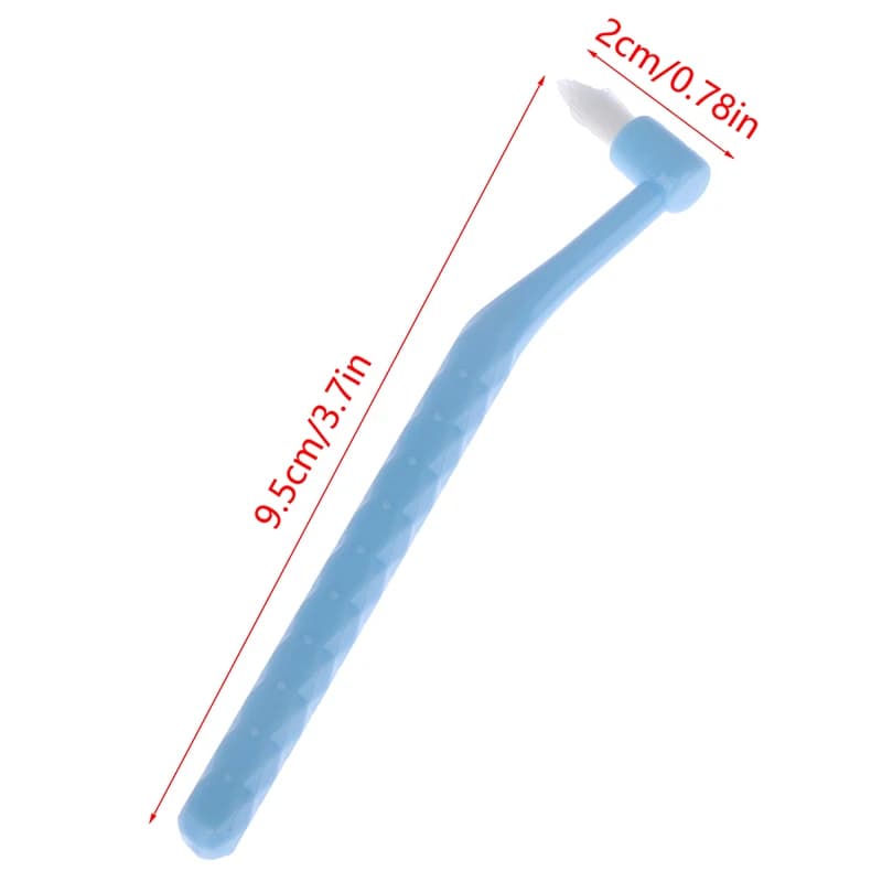 1 قطعة فرشاة تقويم الأسنان بين الأسنان شعاع واحد لينة تنظيف الأسنان فرشاة الأسنان أداة العناية بالفم رأس صغير شعر ناعم - 6