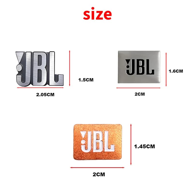 5/10 قطع ملصقات معدنية ثلاثية الأبعاد من JBL لمكبرات صوت عالية الجودة معدلة من General Motors، مناسبة لمكبرات الصوت المنزلية - 2