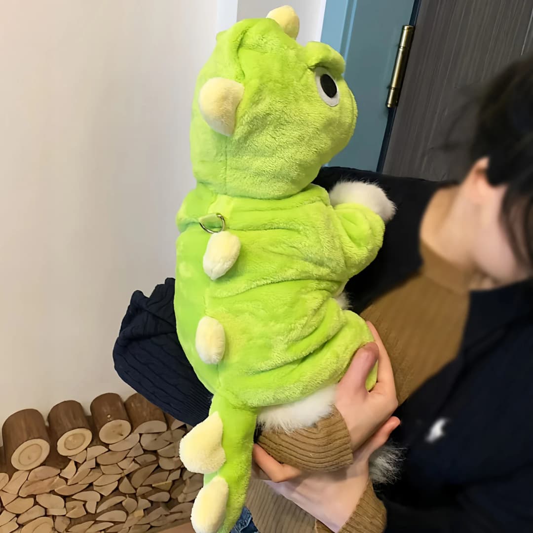Warm Dinosaur Four-Legged Dog Clothes for Small Dogs And Cats Daily Wear Autumn Winter Cute Costume Pet Apparel Aomar Brand