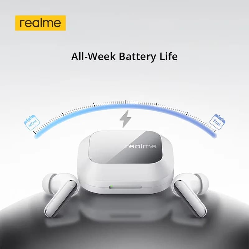 الإصدار العالمي realme Buds Air 7 برو 53dB إلغاء ضوضاء أعماق البحر ترجمة فورية بالذكاء الاصطناعي LHDC 5.0 بلوتوث 5.4 - 6