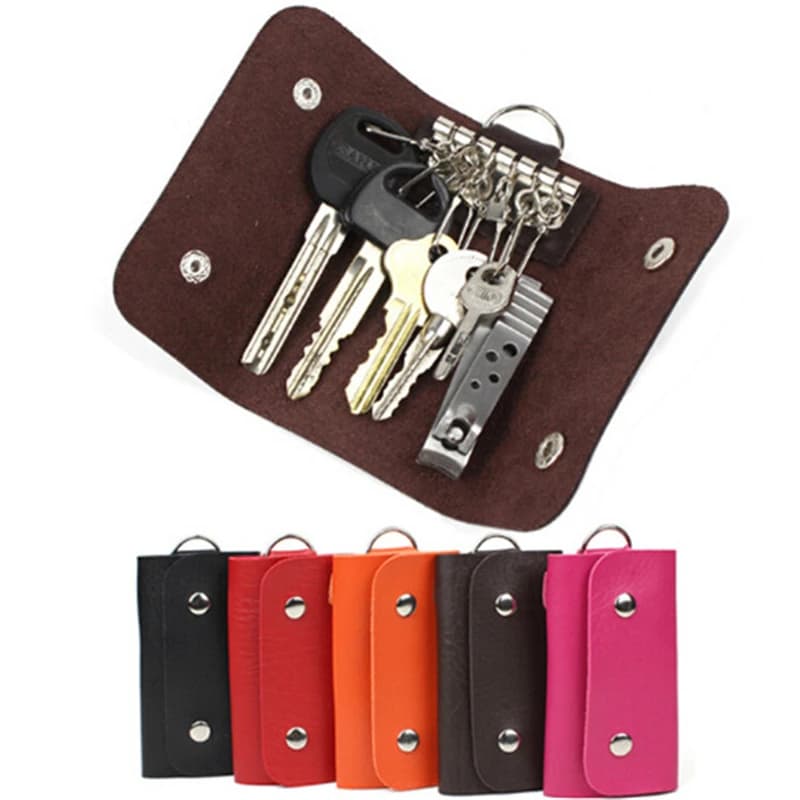 Keychain Wallet Pu Leather Key Holders Women Men Keys Organizer Fashion Solid Key Wallets Key Pouch Car Keychain Housekeeper - 3