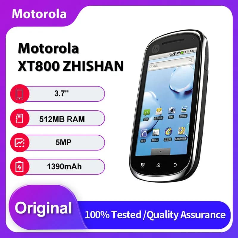 Original Unlocked Motorola XT800 ZHISHANG 3G 1390mAh GSM 850 / 900 / 1800 / 1900 Mobile Phone Only Support English
