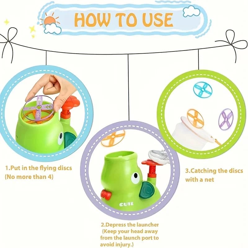 خطوة القدم على القرص الطائر قاذفة الصواريخ الهوائية الصحن القفز الرياضة لعبة الفيل بطة نمط المروحة في الهواء الطلق حديقة ألعاب أطفال - 4