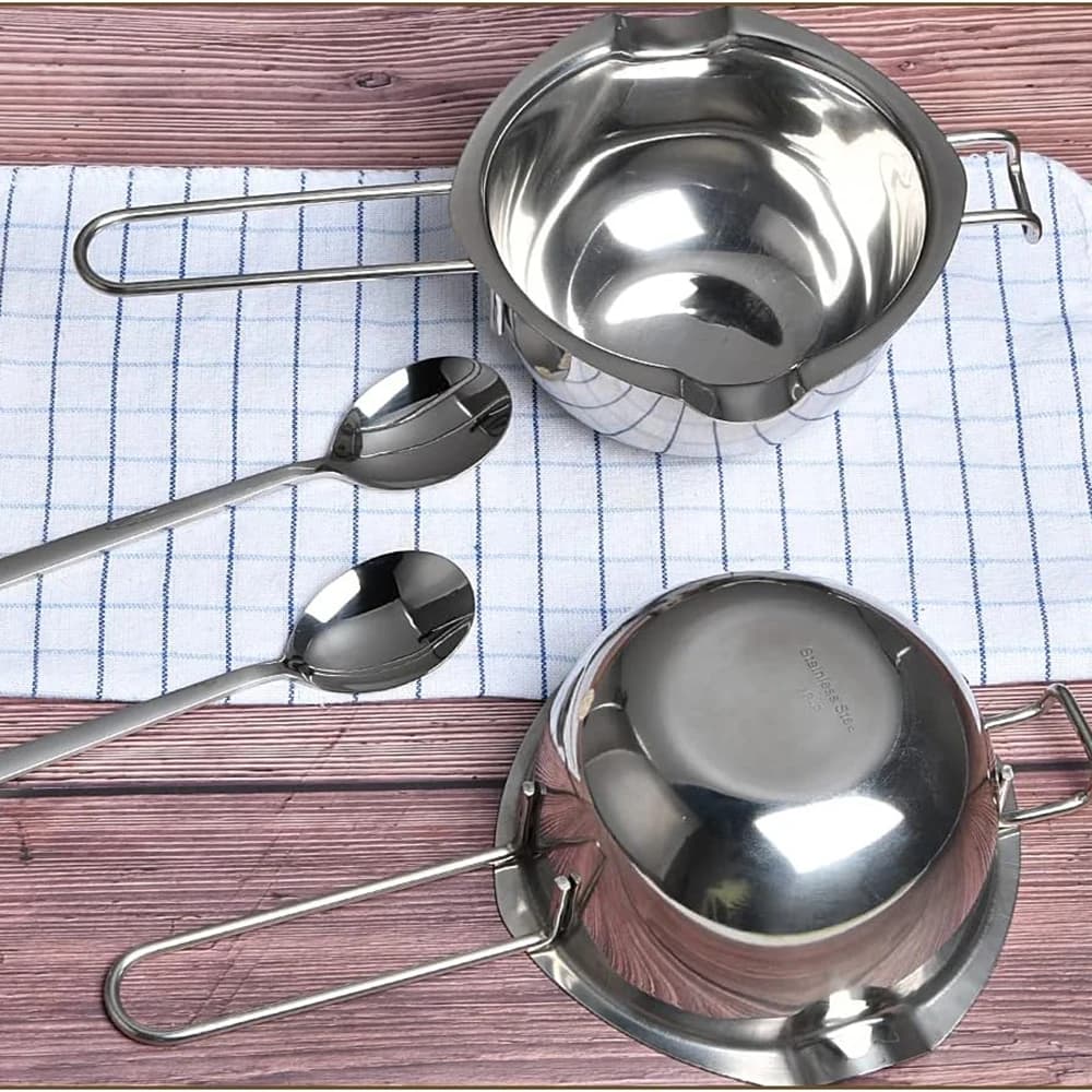 مجموعة كاملة لصنع الشموع العطرية، أدوات صنع الشموع، ملصقات، وعاء صهر الشمع من الفولاذ المقاوم للصدأ - 2