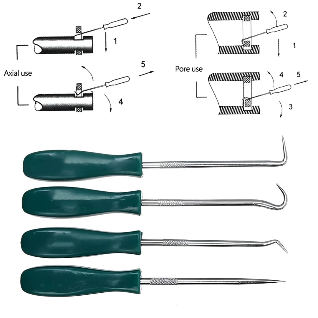 4Pcs 135mm Oil Seal Screwdrivers Set Car Auto Vehicle Pick Hooks for Garages General-Plumbers Mechanics Workshop Tools - 4