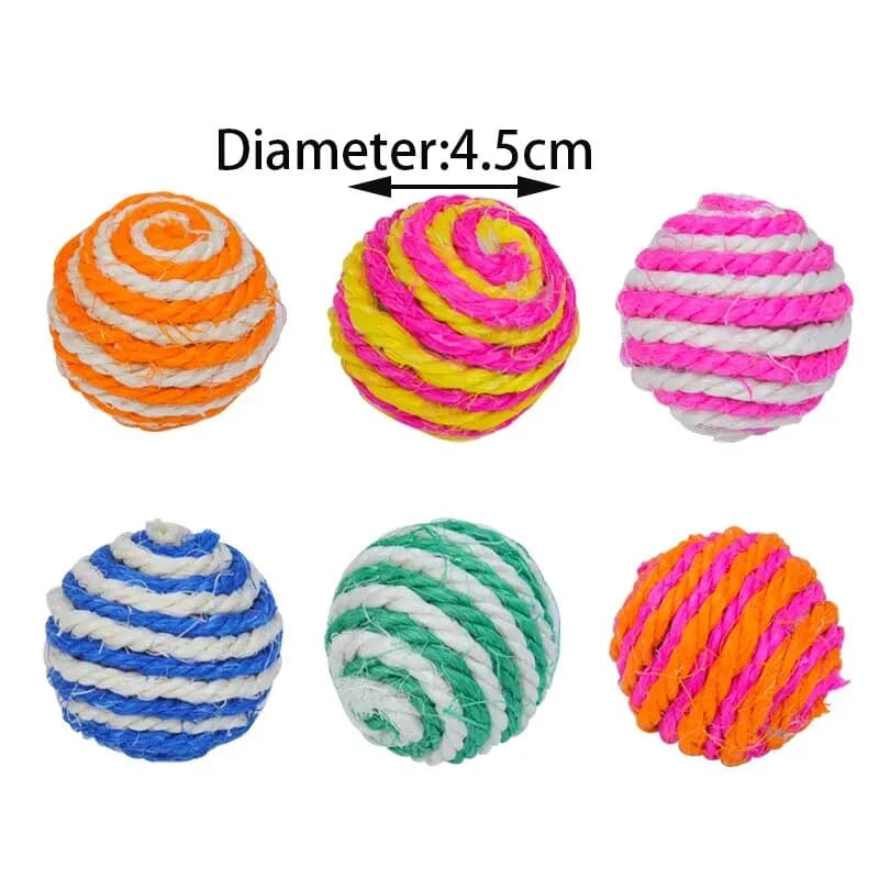 4 PCS Balls Interactive Pet Toys for Cats Kitten Dog Training Playing Chewing (Random Color) - 3