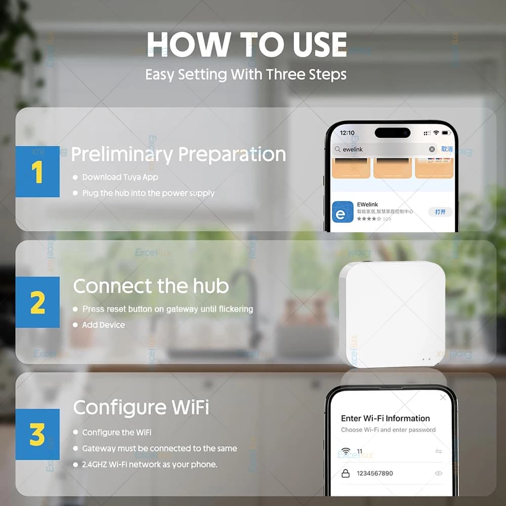 EWelink Zigbee 3.0 Gateway Hub Wireless Bridge Smart Home Automation EWelink APP Control Alexa Google Home Alice Voice Control - 5