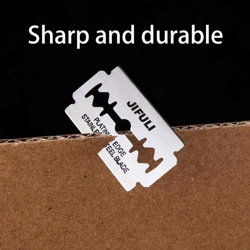 50 قطعة شفرات حلاقة كلاسيكية ذات حافة مزدوجة للرجال والنساء، إزالة الشعر، شفرات من الفولاذ المقاوم للصدأ - 3