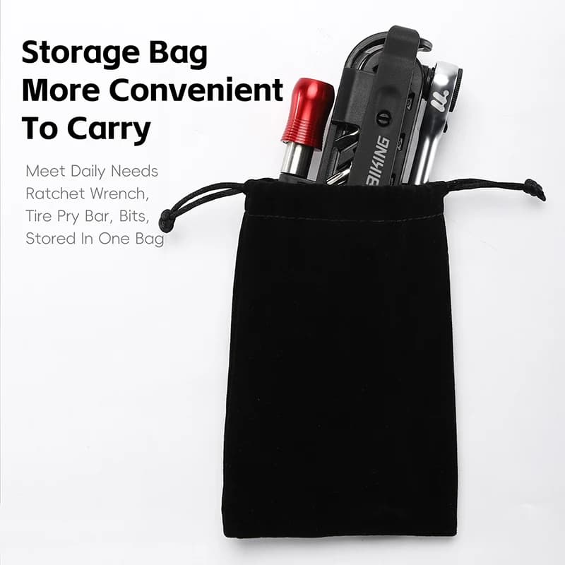 WEST BIKING عدة مفتاح ربط محمول متعدد الوظائف لأدوات الدراجات 14 في 1 مجموعة أدوات متعددة مع رافعة إطارات لدراجات MTB والطرق - 6