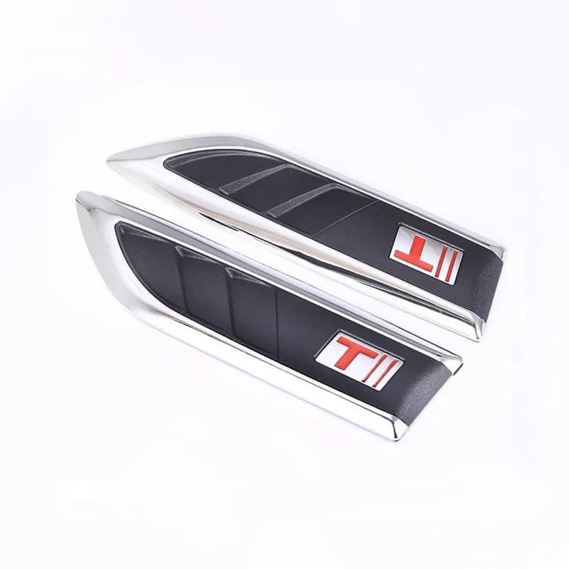 Car Body Decoration False Wind Mouth Side Modification Electroplated Wind Mesh Blade Fender Sticker Exterior Decorative Sticker - 6