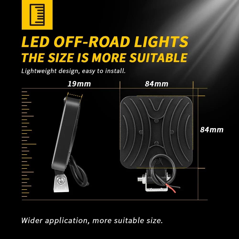 شريط إضاءة LED 48 واط إضاءة عمل شريط إضاءة LED للسيارة جرار قارب شاحنة 4X4 كشاف WD SUV ATV إضاءة LED أمامية للطرق الوعرة - 3