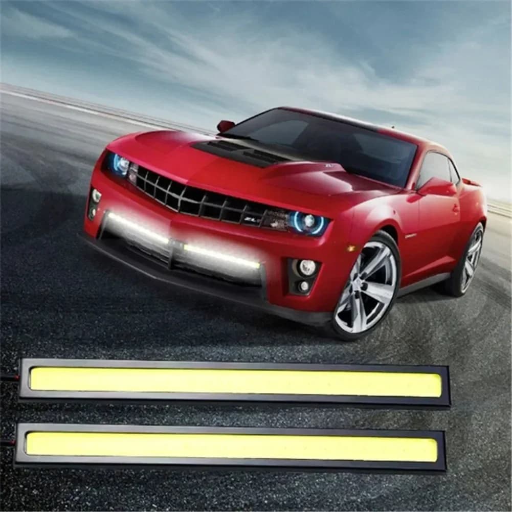 2x  Universal Car Light Bars 17cm Waterproof Led Cob Light Stripe For Car Racing Daytime Running Lamp NEW - 5
