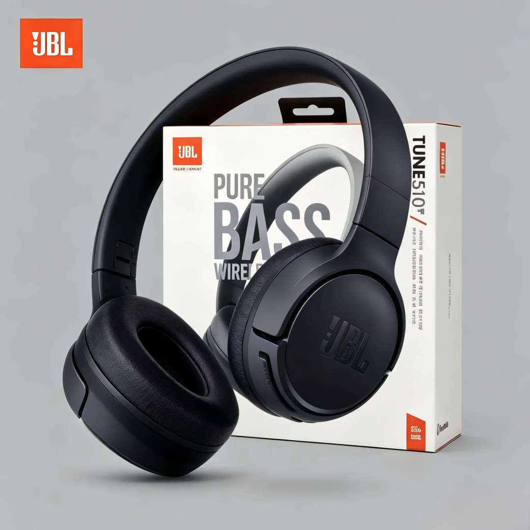 سماعات JBL Tune 510 BT بلوتوث لاسلكية شحن سريع بطارية طويلة الأمد سماعات أذن محمولة للرياضات الخارجية