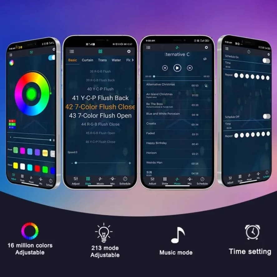 New USB RGBIC Firework Light Smart LED Strip Light Bluetooth APP Control 5V Neon Strip Christmas Party Music Bedroom Decor Light - 4