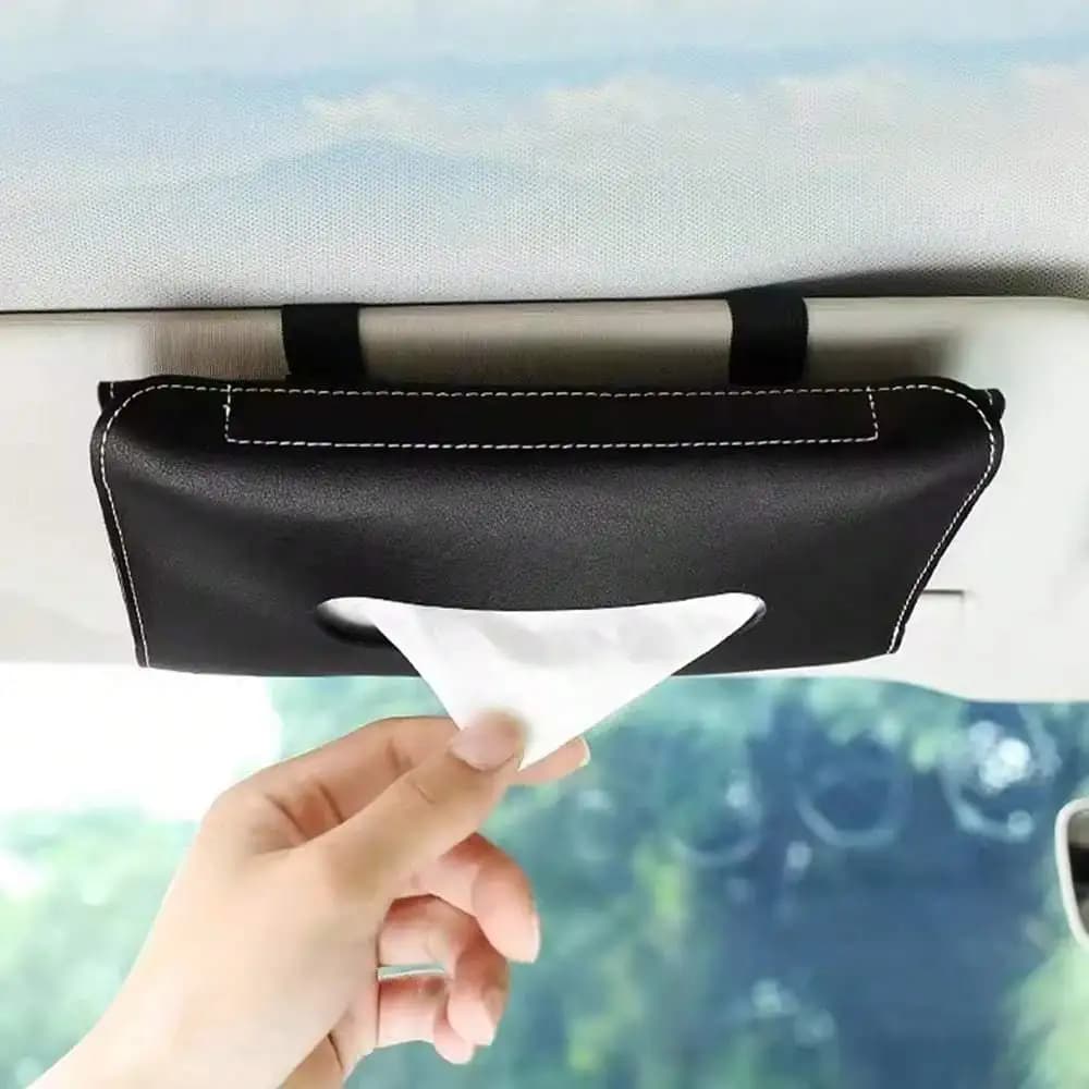 Car sunshade tissue box, hanging type tissue hanging bag, paper drawing box, car specific vehicle interior paper drawing box - 5
