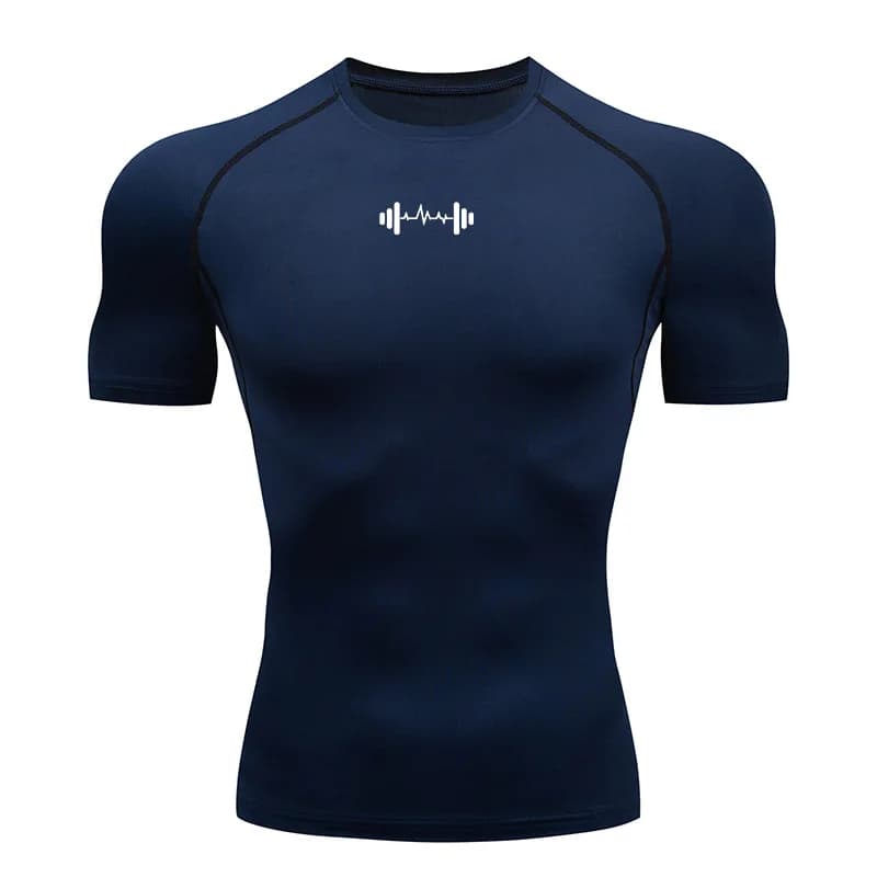 Compression T Shirt Men Summer Sportswear Running T-shirt Elastic Quick Dry Sport Tops Tee Athletic Gym Workout Shirts Men