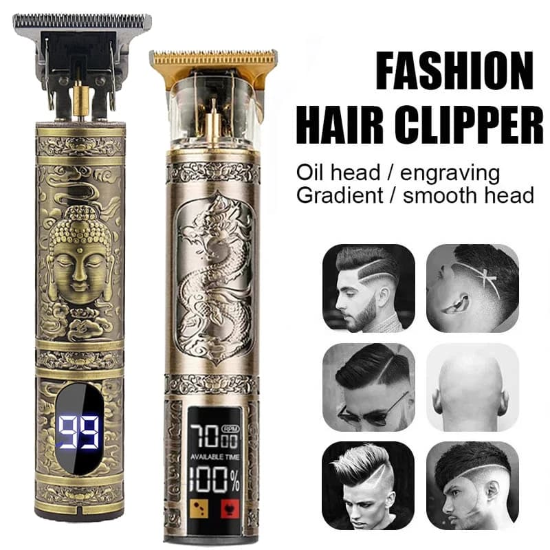 ماكينة حلاقة شعر للرجال قابلة للشحن T9 محمولة كلاسيكية تنظيف USB حلاق محترف ماكينة قص شعر ماكينة تشذيب اللحية
