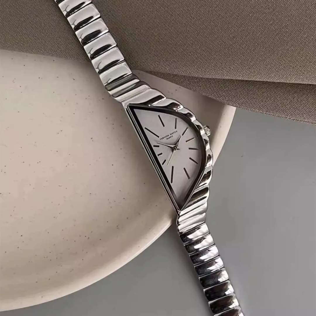 NEW Fashion Design Women's Watches Creative Half-Moon Dial Stainles Steel Quartz Authentic Watch Premium Women's Wristwatch Gift - 3