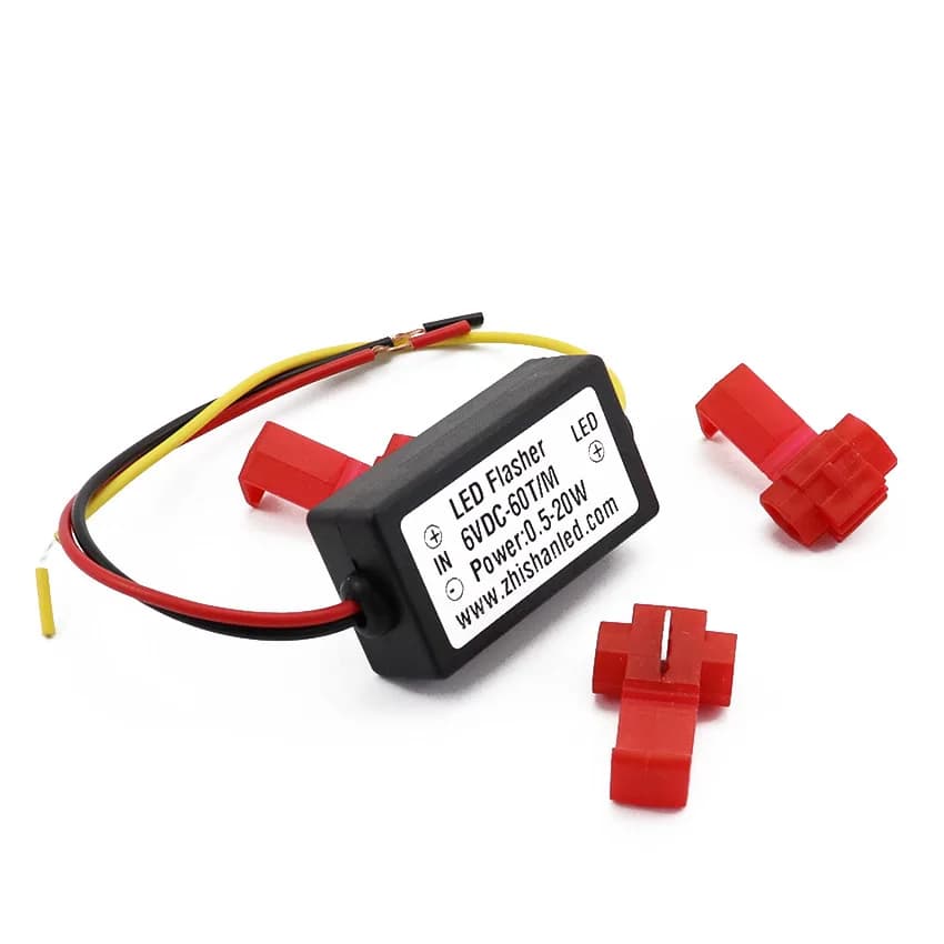 2 قطعة وميض إشارة دوران 6V 12V لسيارة LED ودراجة نارية مرحل وميض عام مع ثلاث نقاط تلامس - 6