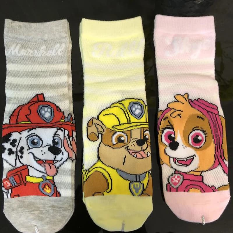 100% أصلي باو باترول 3 أزواج جوارب أطفال محبوكة ربيعية صيفية خريفية سكاي إيفرست ليبرتي تشيس مارشال رابيل روكي عمر 3-7 سنوات - 4