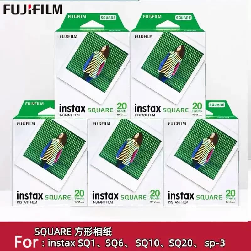 Fuji Instax Square Film White Edge Photo Paper Fujifilm (10/100 sheets) SQ10 SQ6 SQ20 Instant Film Camera Share SP-3 Printer
