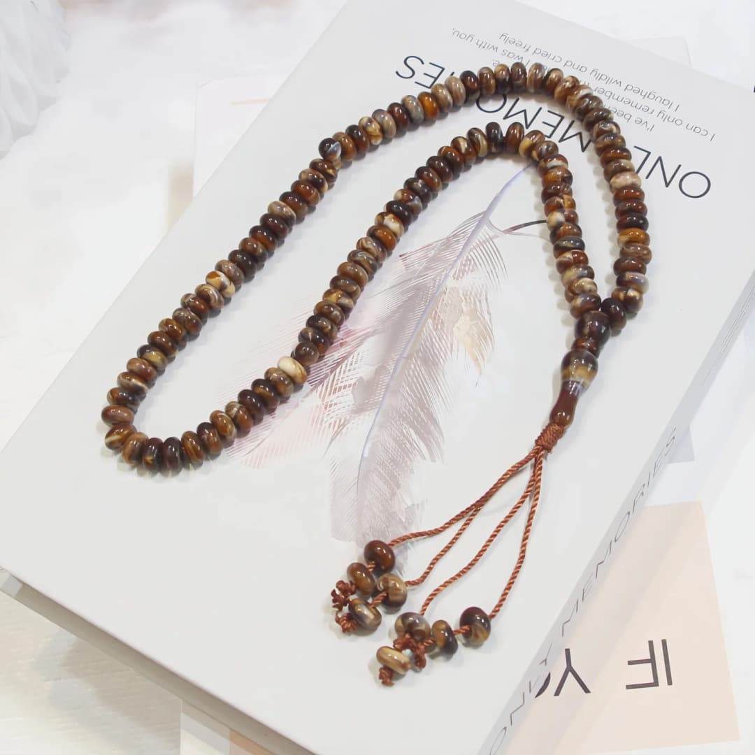 مسبحة إسلامية يدوية 99 حبة - 10 مم، من الراتنج، للصلاة في رمضان والعيد - 3