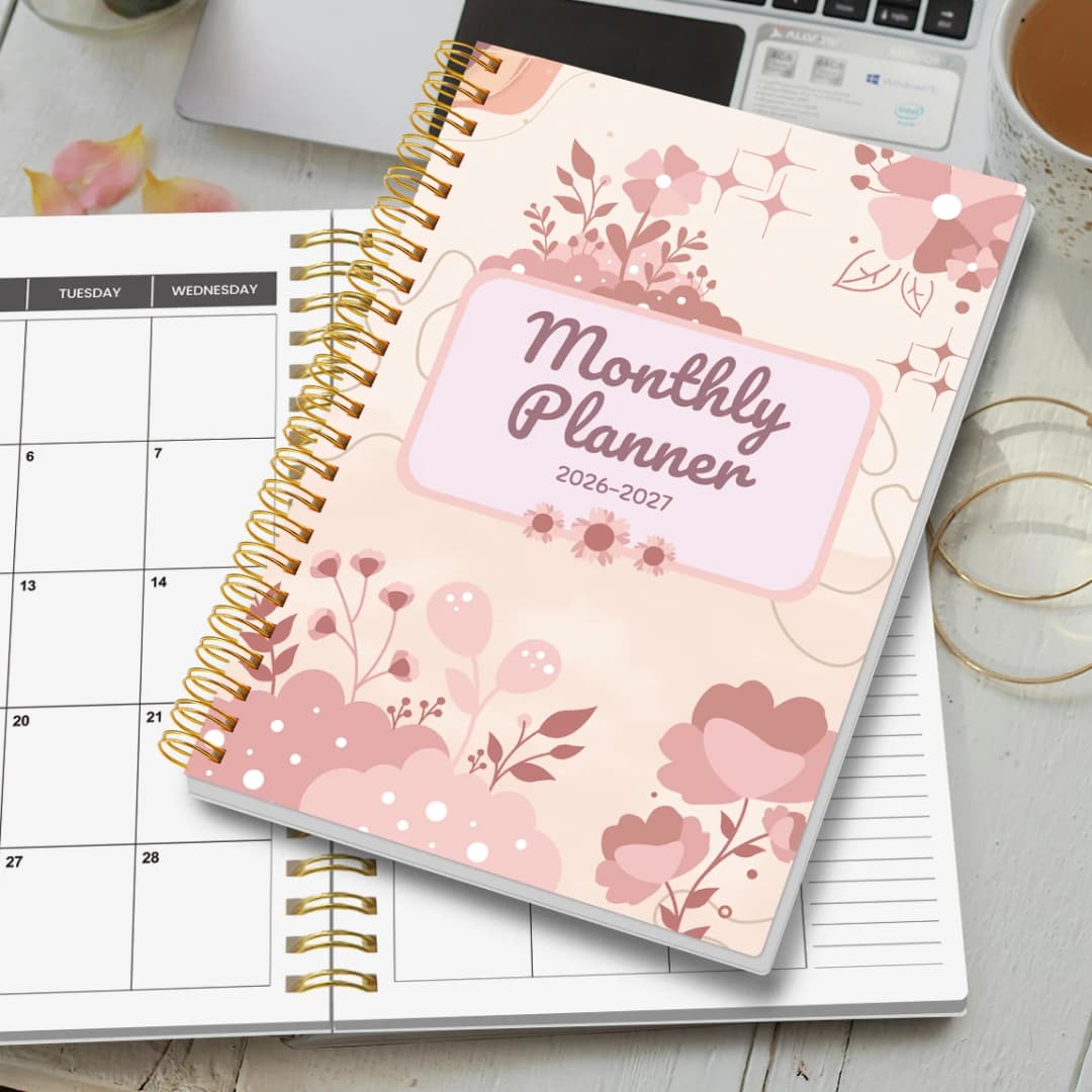 مخطط أسبوعي وشهري A5 لعام 2026-2027، منظم حلزوني مع التقويم والملاحظات، لوازم مدرسية ومكتبية - 5