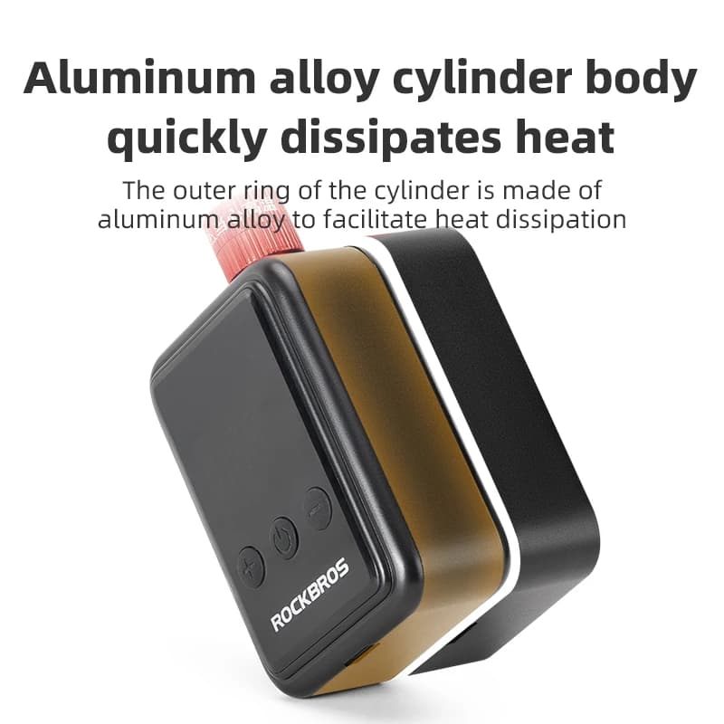 ROCKBROS 150 PSI Portable Pocket Bike Electric Air Pump With Digital Pressure MINI Fast Rechargeable Compressor Tire Inflator - 5