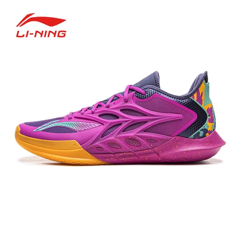 LI NING Men basketball shoes flash 2025 new anti slip and wear-resistant round toe sports shoes - 2