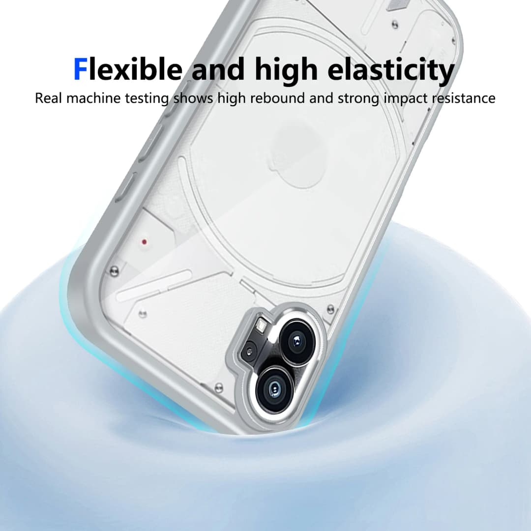 Nothing Phone One A063 Case Air Cushion Shockproof Silicone Bumper Clear Matte Back Cover Hard Phone Case for Nothing Phone 1 5G - 5