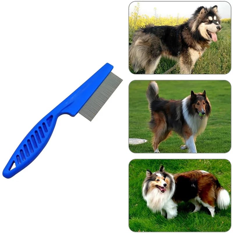 1pc Pet Hair Shedding Comb Stainless Steel Flea Comb for Cat Dog Pet Comfort Flea Hair Grooming Comb Dog Brush Grooming Tools - 5
