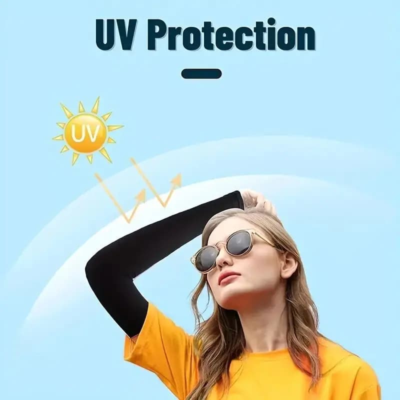 1 Pair Cooling Arm Covers for Men and Women Summer Sun Protection Sunshade Ice Silk Sleeves for Cycling Outdoor Sports Golf Runn - 3