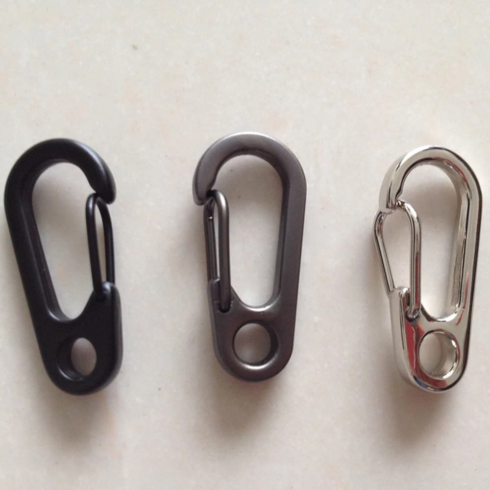 مشبك مفاتيح ربيعي صغير مع كارابينر EDC، حامل زجاجة تخييم، حلقة مفاتيح، أدوات خارجية رائجة - 4