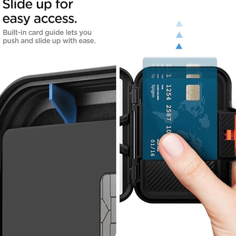حامل بطاقات Spigen Lock Fit متوافق مع MagSafe لـ iPhone 17 Air 12 13 14 Plus 15 16 17 Pro Max، حقيبة بطاقات مغناطيسية متينة بقشرة صلبة - 5